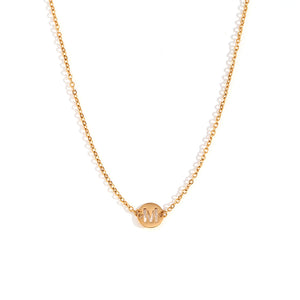 Collar letra - Acero dorado 316L baño oro 18k - Elige tu letra