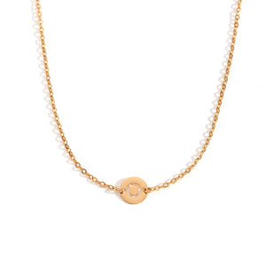 Collar letra - Acero dorado 316L baño oro 18k - Elige tu letra