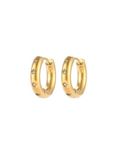 Cargar imagen en el visor de la galería, Aros Elvira 20mm - Acero dorado 316L baño oro 18K