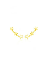Cargar imagen en el visor de la galería, Pendiente triple estrella - Plata 925 baño oro 18K - par 19€ unidad 10€