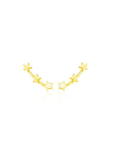 Pendiente triple estrella - Plata 925 baño oro 18K - par 19€ unidad 10€