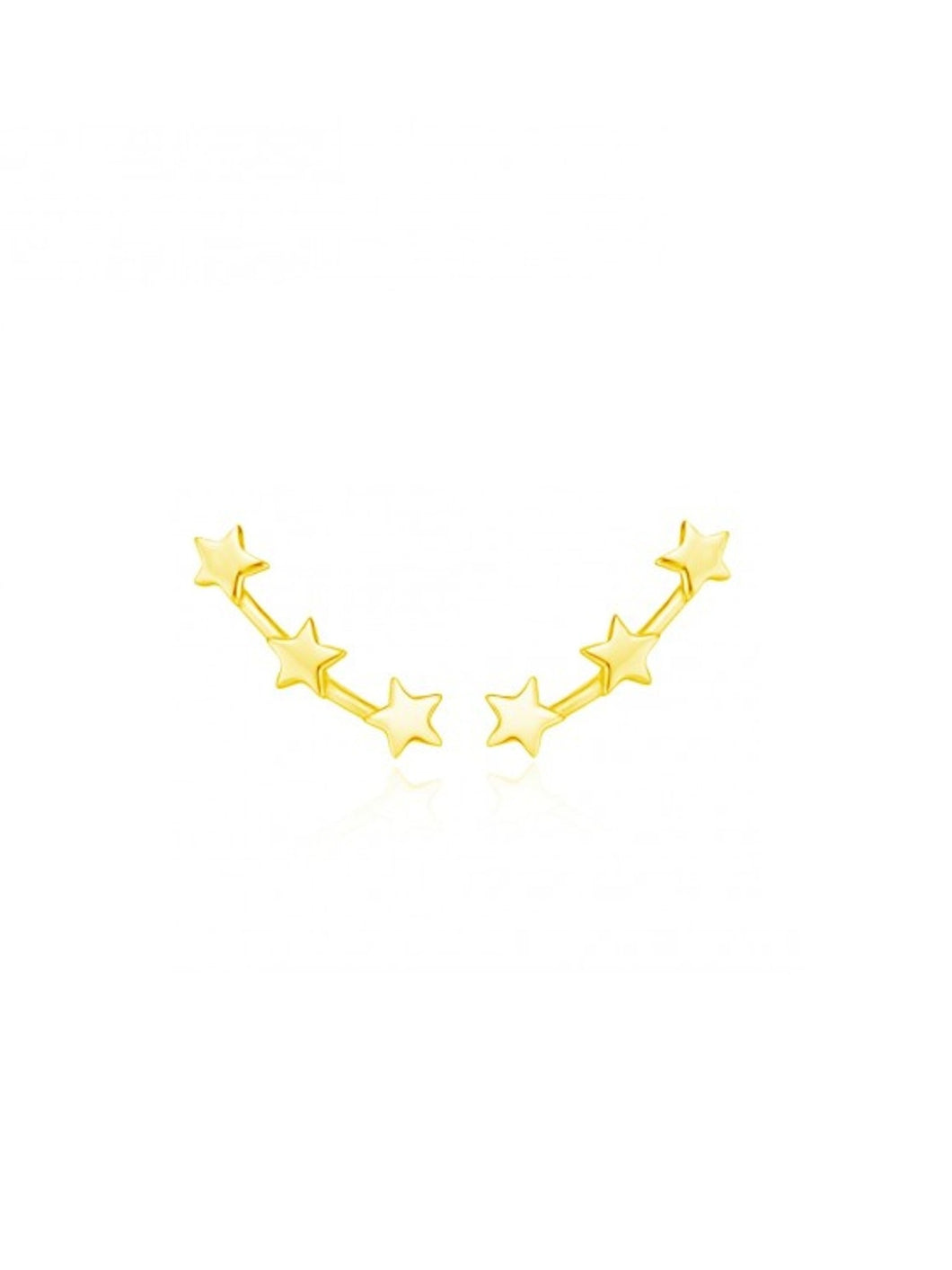 Pendiente triple estrella - Plata 925 baño oro 18K - par 19€ unidad 10€