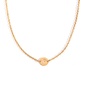 Collar letra - Acero dorado 316L baño oro 18k - Elige tu letra