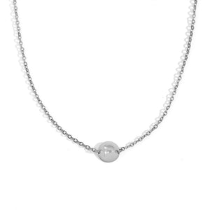 Collar letra - Acero plateado 316L baño plata rodiada - Elige tu letra