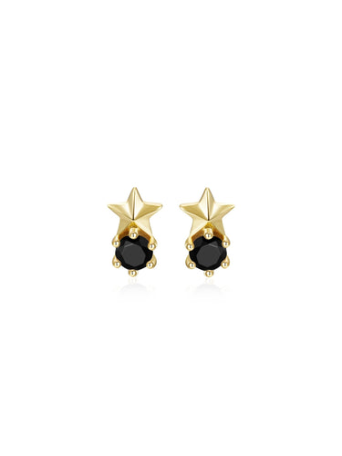 Pendientes estrella circonita - Plata 925 baño oro 18K - 19€ par 10€ unidad