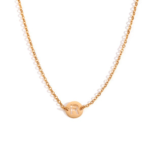 Collar letra - Acero dorado 316L baño oro 18k - Elige tu letra