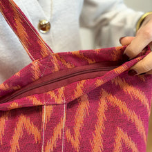 Cargar imagen en el visor de la galería, Bolso grande shopper cremallera FUEGO