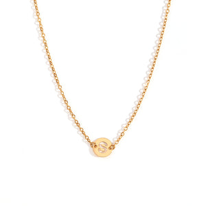 Collar letra - Acero dorado 316L baño oro 18k - Elige tu letra