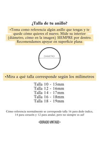 Anillo Cuore -  Acero plateado 316L baño plata rodiada - Tallas de 12, 14 y 16