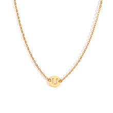 Cargar imagen en el visor de la galería, Collar letra - Acero dorado 316L baño oro 18k - Elige tu letra