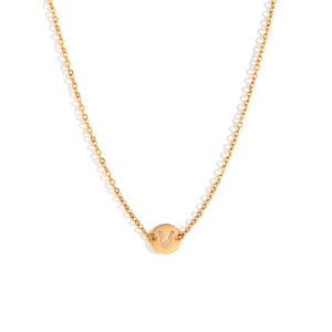 Collar letra - Acero dorado 316L baño oro 18k - Elige tu letra