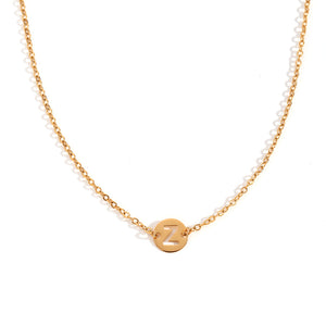 Collar letra - Acero dorado 316L baño oro 18k - Elige tu letra