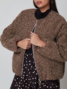 Abrigo bomber camel