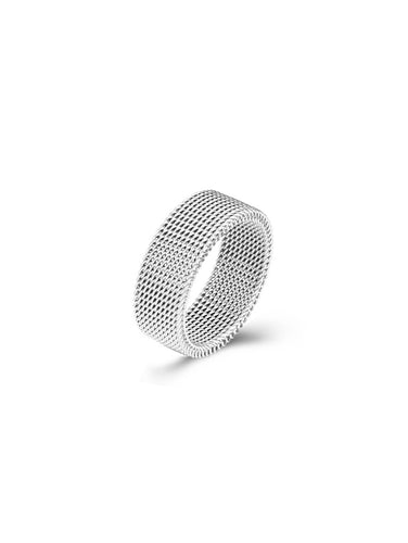 Anillo Sara - Acero plateado 316L baño plata rodiada - Talla 12, 14 y 18