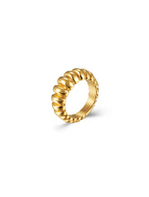 Cargar imagen en el visor de la galería, Anillo Triana - Acero dorado 316L baño oro 18K - Talla 12