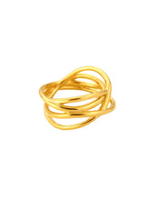 Cargar imagen en el visor de la galería, Anillo Gloria - Acero dorado 316L baño oro 18K- Talla 14, 16 y 18