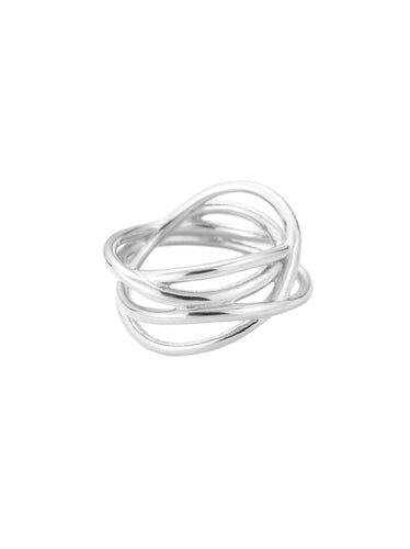 Anillo Gloria - Acero 316L baño plata rodiada - Talla 14, 16 y 18