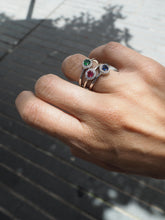 Cargar imagen en el visor de la galería, Anillo esmeralda - Plata 925 - Talla 12, 14 y 16