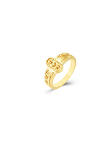 Anillo Luxor - Acero dorado 316L baño oro 18K - Talla 10, 12, 14 y 18