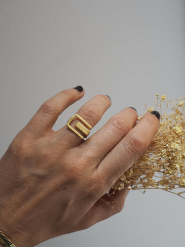 Anillo Jaipur - Edición limitada - Latón baño oro 18k - Talla 12, 14 y 16