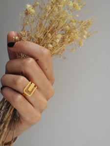 Anillo Jaipur - Edición limitada - Latón baño oro 18k - Talla 12, 14 y 16