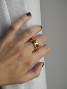 Anillo Delhi - Edición limitada - Latón baño oro 18k - Talla adaptable de 10 a 12, y 14 a 18