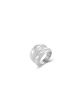 Cargar imagen en el visor de la galería, Anillo París - Acero plateado 316L baño plata rodiada - Talla 12, 14, 16 y 18