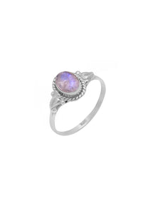 Anillo mineral piedra luna - Plata 925 - Talla 14, 16 y 18