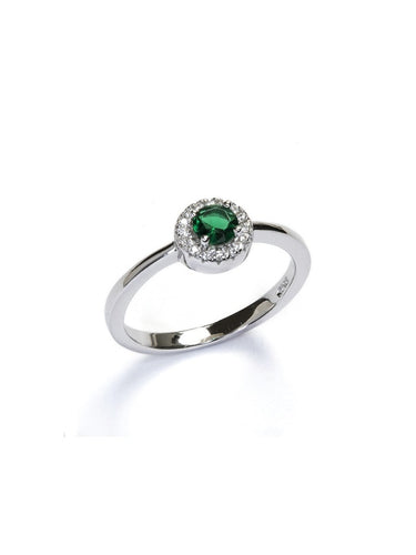 Anillo esmeralda - Plata 925 - Talla 12, 14 y 16
