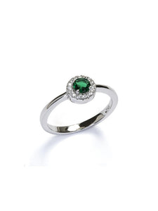 Anillo esmeralda - Plata 925 - Talla 12, 14 y 16