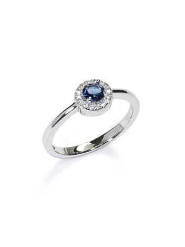 Anillo zafiro - Plata 925 - Talla 12, 14 y 16
