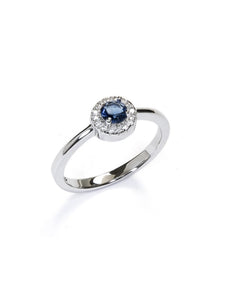 Anillo zafiro - Plata 925 - Talla 12, 14 y 16
