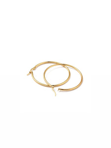 Pendientes aros 25 mm · Acero dorado 316L baño oro 18K