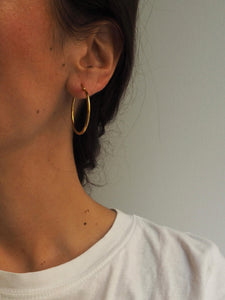 Pendientes aros 35 mm · Acero dorado 316L baño oro 18K