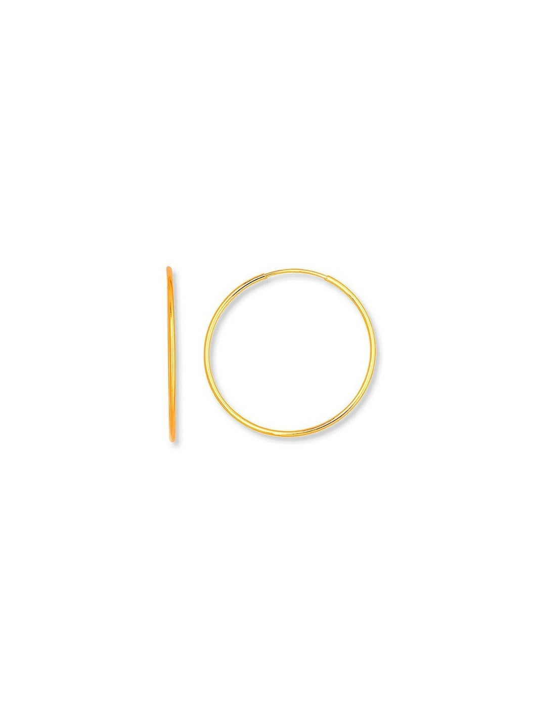 Pendientes aro 12mm - Plata 925 baño oro 18K - par 11€ unidad 6€