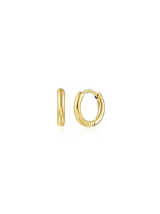 Pendientes aro 12 mm · Acero dorado 316L baño oro 18K · par 15€ unidad 8€