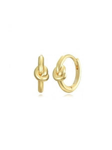 Pendientes aro nudo - Plata 925 baño oro 18k  - par 25€ unidad 13€