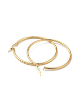 Cargar imagen en el visor de la galería, Pendientes aros 50 mm · Acero dorado 316L baño oro 18K