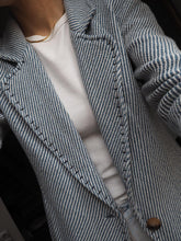 Cargar imagen en el visor de la galería, Chaqueta blazer rayas - 100% algodón