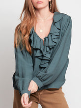 Cargar imagen en el visor de la galería, Blusa escote verde