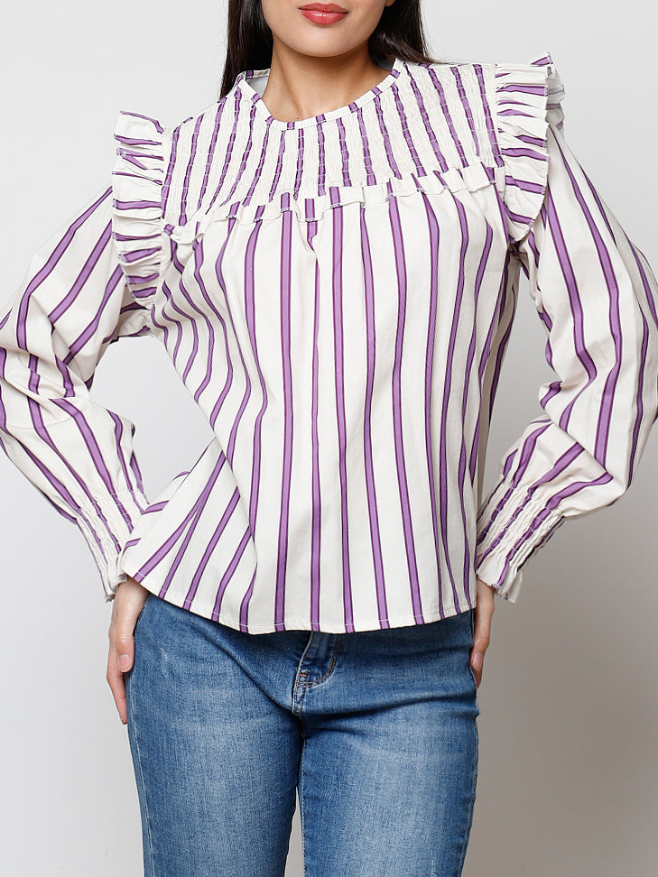 Blusa rayas 100% algodón