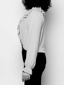 Blusa volantes blanca