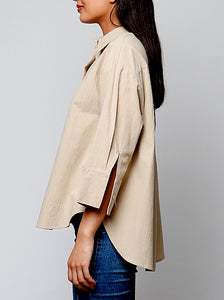 Blusa camel 100% algodón - Talla: S, M y L