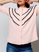 Cargar imagen en el visor de la galería, Blusa volantes rosa algodón