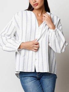 Blusa rayas algodón