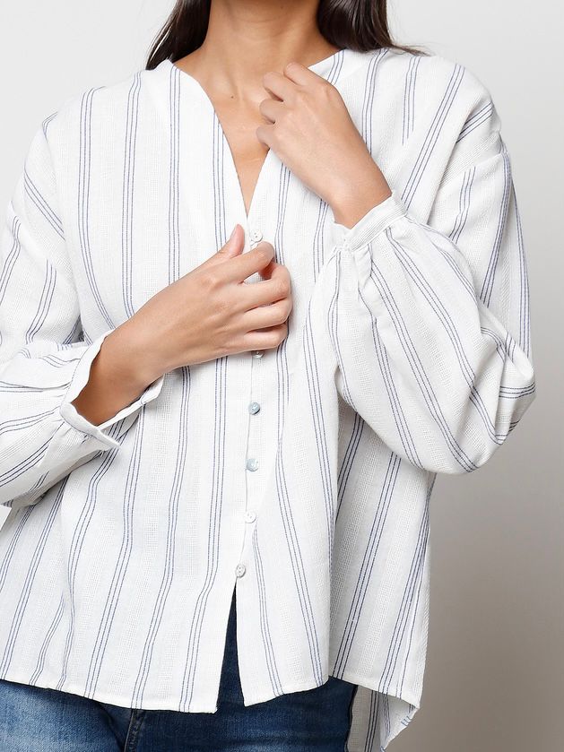 Blusa rayas algodón