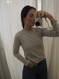 Camiseta  rayas marrón