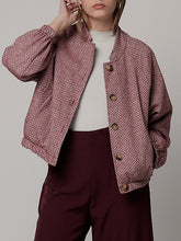 Cargar imagen en el visor de la galería, Cazadora bomber burdeos