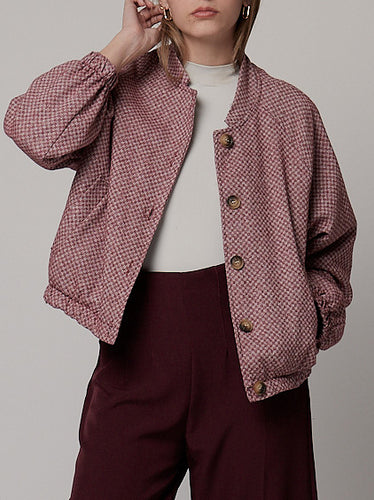 Cazadora bomber burdeos