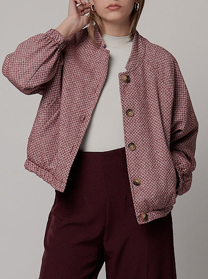 Cazadora bomber burdeos